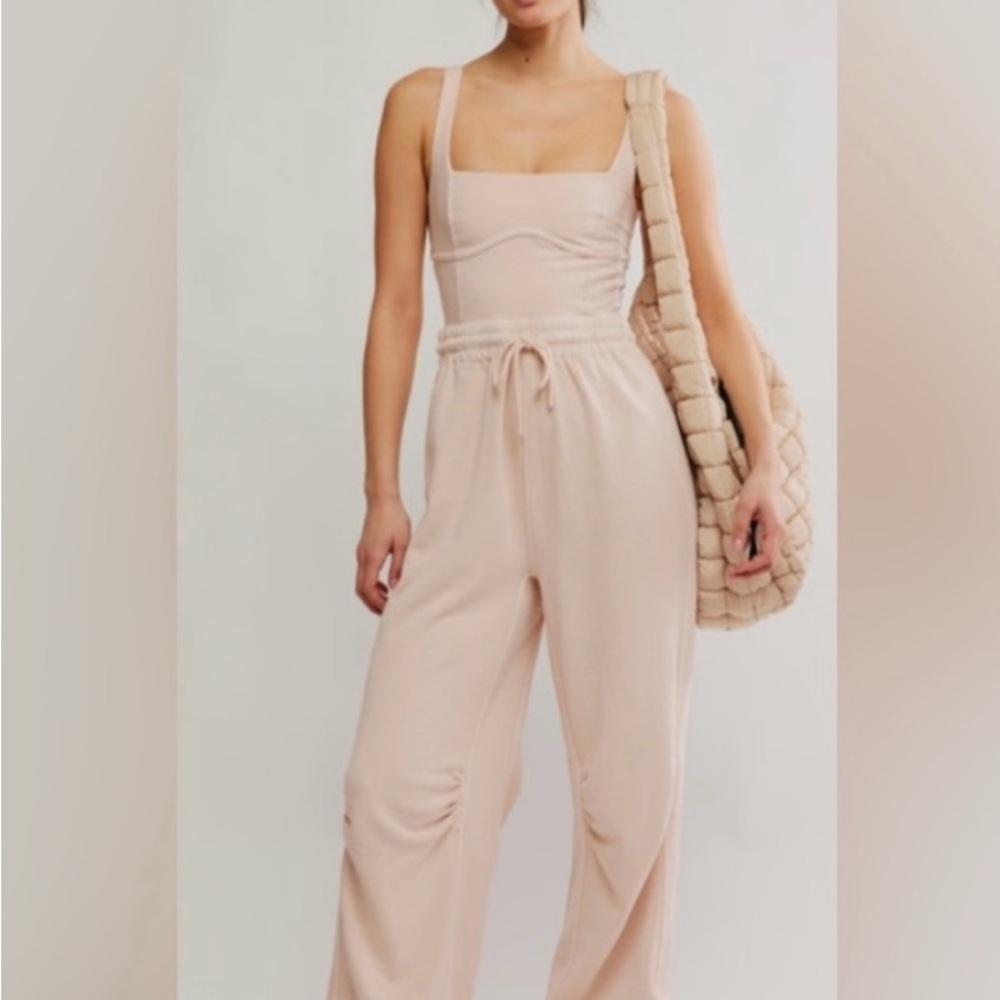 NWOT FP Movement by Free People Inbound Onesie in Cashmere